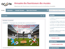 Tablet Screenshot of fournisseursdesmusees.com